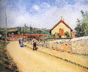 Camille Pissarro Pang plans Schwarz railway crossing painting